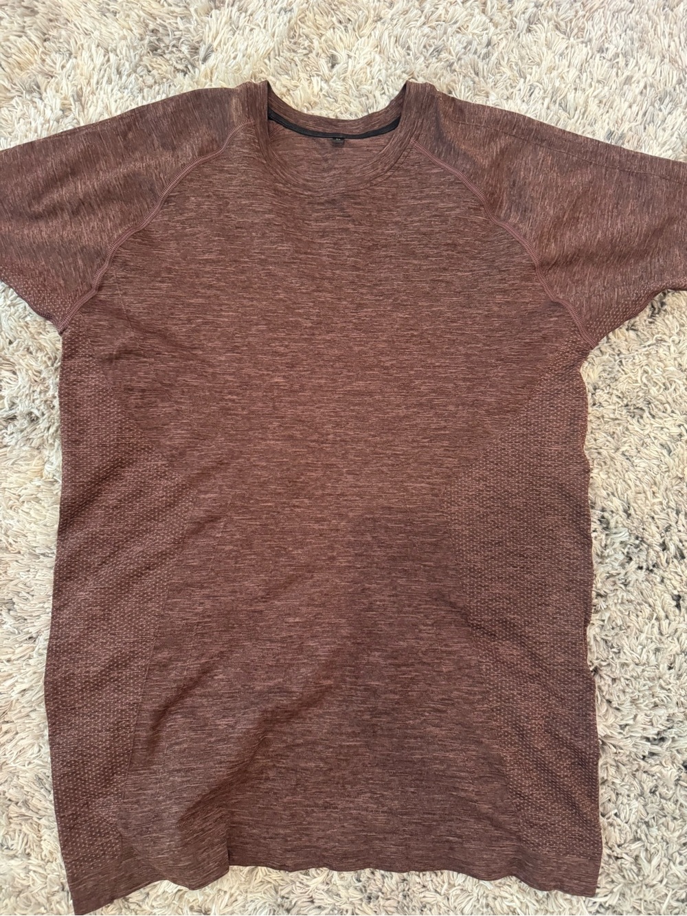 Alphalete Men's Short Sleeve Crew in Heather Brown